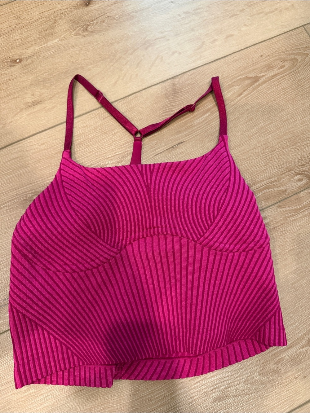 lululemon athletica Ribbed Crop Bralette - Fuchsia